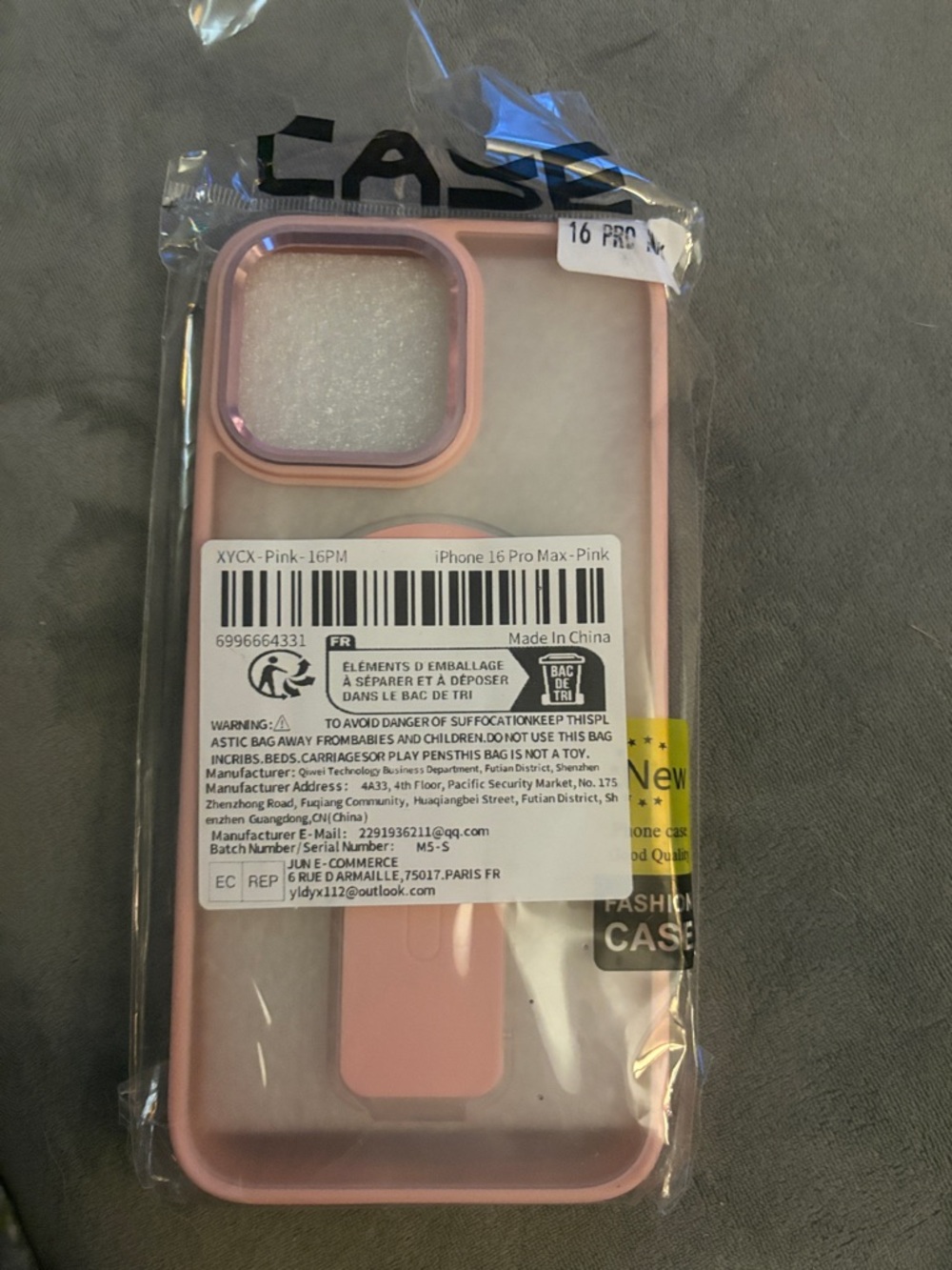 Pink iPhone 16 Pro Max Protective Case - Fashion Grip